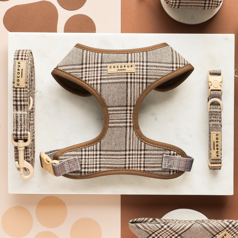 Pup Plaid justerbar halssele: L