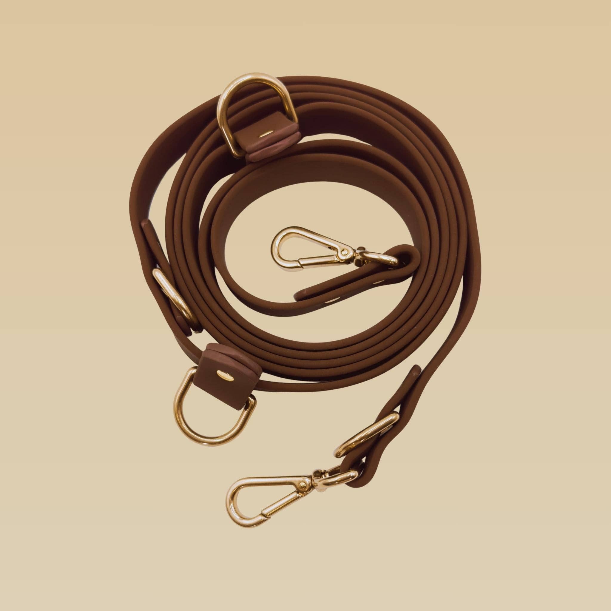 Hands-free Dog Leash 240 cm – 25 mm – Espresso Brown