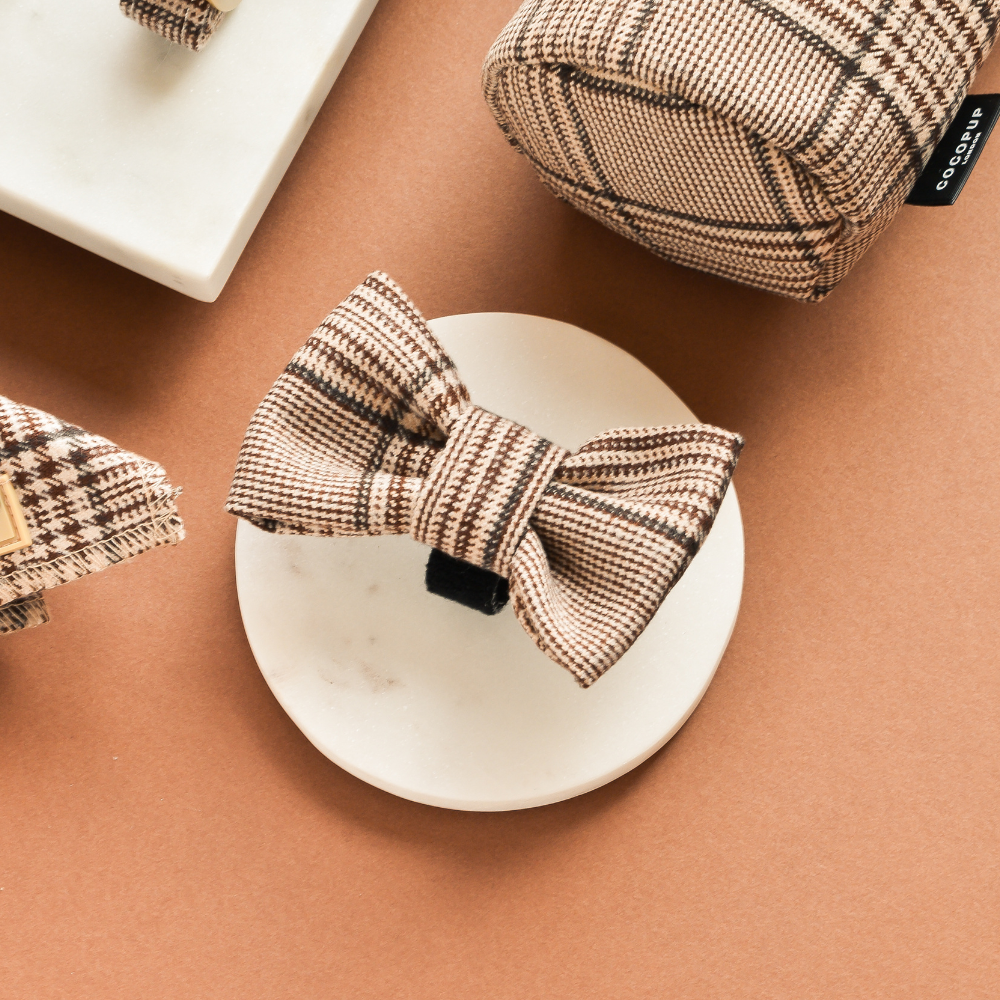 Pup plaid butterflysløjfe