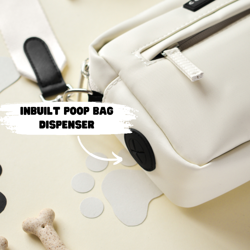 Hund Walking Taske - Oyster White