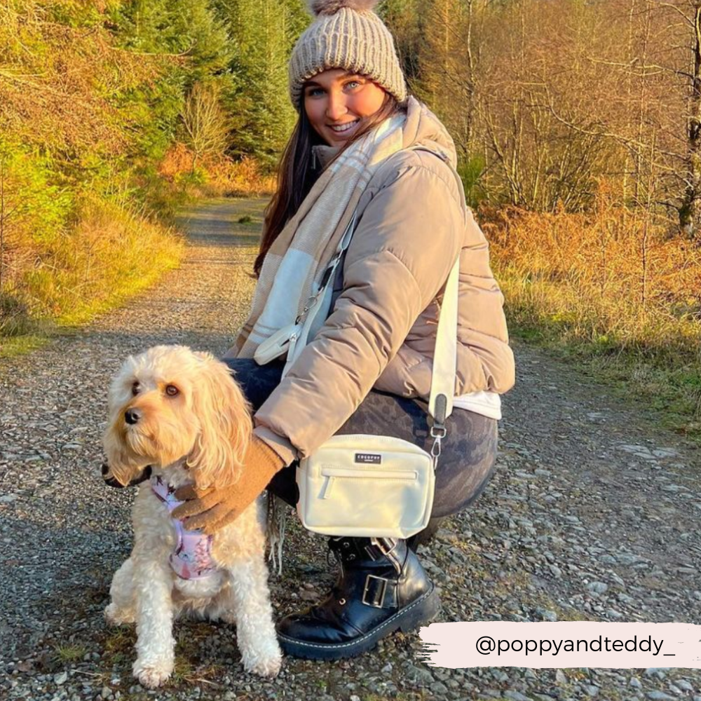 Hund Walking Taske - Oyster White