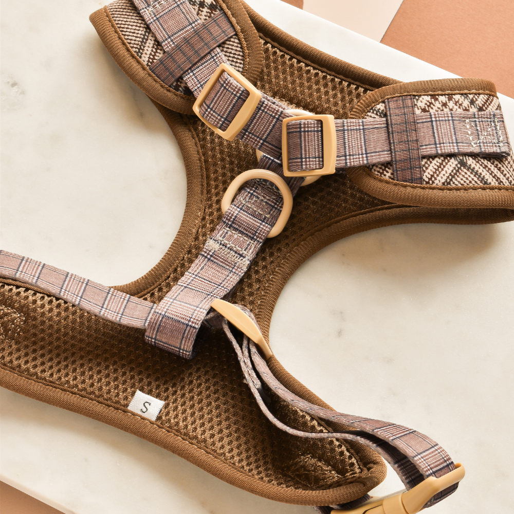 Pup Plaid justerbar halssele: L
