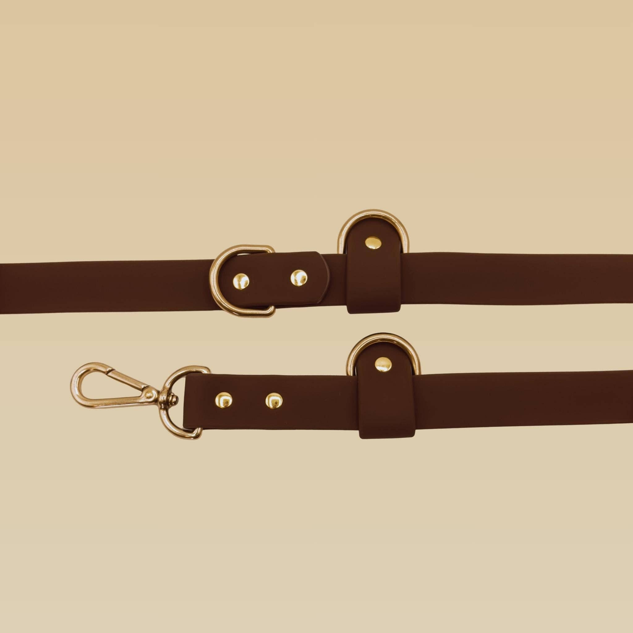 Hands-free Dog Leash 240 cm – 25 mm – Espresso Brown
