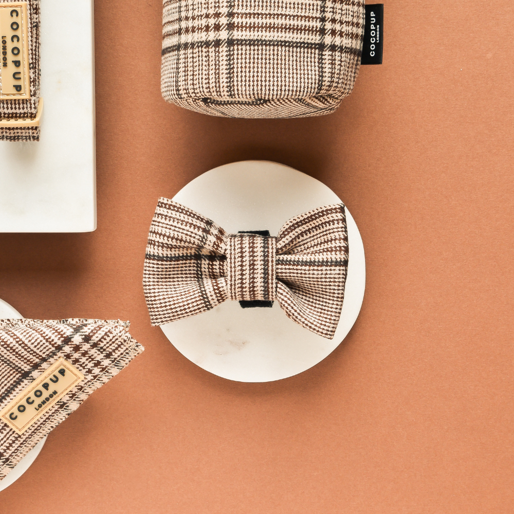 Pup plaid butterflysløjfe